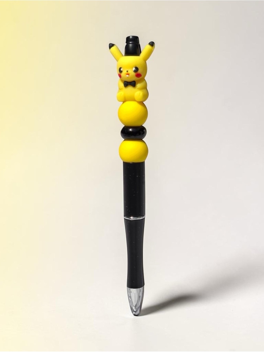 Yellow Pikachu Novelty Black Ballpoint Pen
